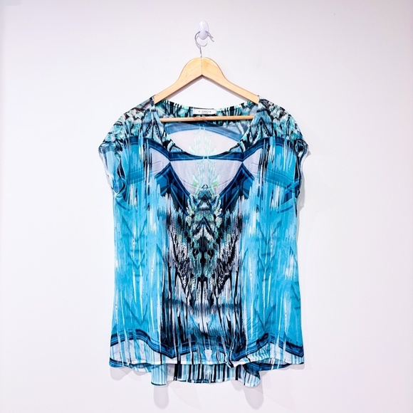 S-TWELVE Green top with rhinestones - Picture 1 of 5